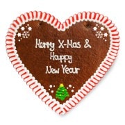 Christmas Gingerbread Heart individual, 50cm