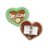 Gingerbread Heart Button Badge individual - 8cm