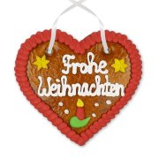 Lebkuchenherz weihnachtlich mit Frohe Weihnachten Spruch