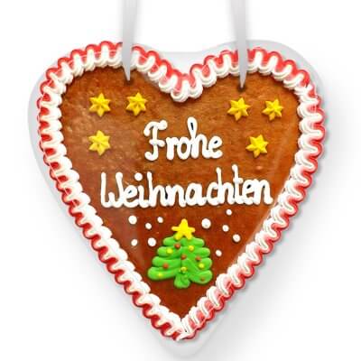 Lebkuchenherz 21cm, weihnachtlich