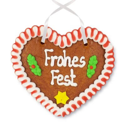 Lebkuchenherz 12cm, weihnachtlich