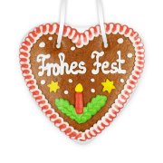 Lebkuchenherz 14cm, weihnachtlich