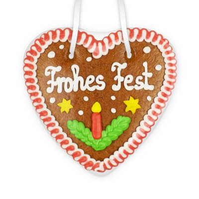 Lebkuchenherz 14cm, weihnachtlich