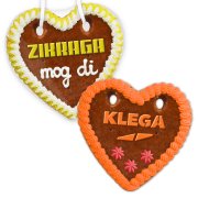Lebkuchenherz mit Direktdruck - Logo aus Zuckerguss, 16cm