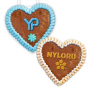 Lebkuchen-Herz mit Direktdruck - Logo, 12cm