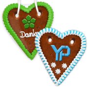 Lebkuchenherz ca. 20cm - Mit individuellem Logo bedruckt Direktdruck
