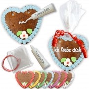 DIY-kit gingerbread heart, 14cm