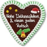 Christmas Gingerbread Heart individual, 21cm