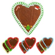 Blank Gingerbread Heart 21 cm with Christmas Decoration