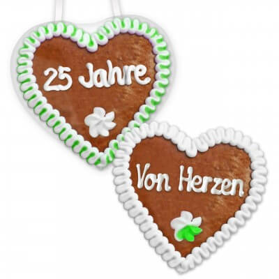 Gingerbread heart with desired lettering, 12cm