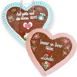 Gingerbread Hearts, XXL 50cm - optional with Logo