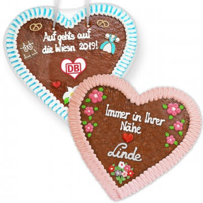 Gingerbread Hearts, XXL 50cm - optional with Logo
