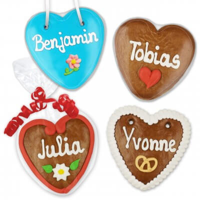Individual Gingerbread hearts 10cm as a give away