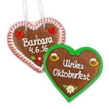 Individual Gingerbread Heart 12cm