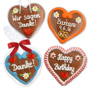 Personalized Gingerbread Heart 12cm as an individual gift