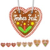 Gingerbread heart, christmas