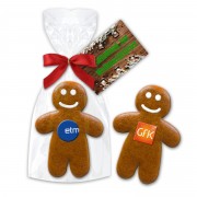 Gingerbread man 15cm with edible logo and printed card
