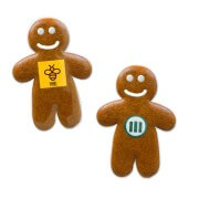 Gingerbread man customized with logo 12cm