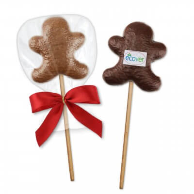 Gingerbread Man Lolli optional with edible logo