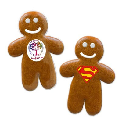 Gingerbread man customized with logo 15cm