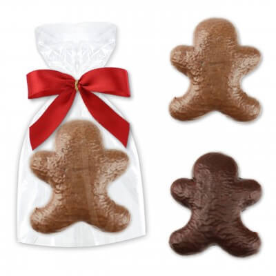 Chocolate gingerbread man single packed - whole milk or dark chocolate