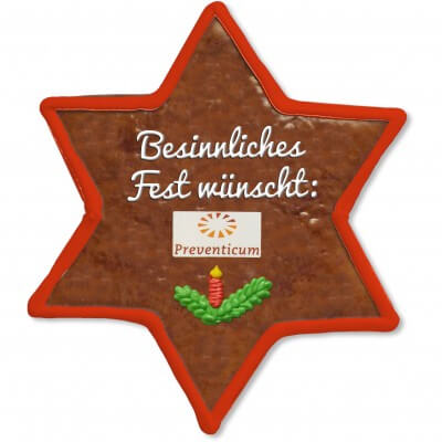 Gingerbread Star, customizable 18cm