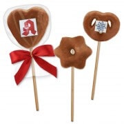 gingerbread lolli-pop with milk chocolate