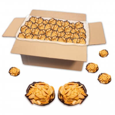 Almond sliver cookie with dark chocolate, loose goods - 2 kg