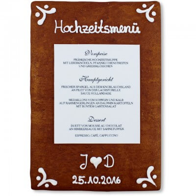 Gingerbread Menu Card Benjamin