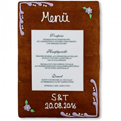 Gingerbread Menu Card Felizitas