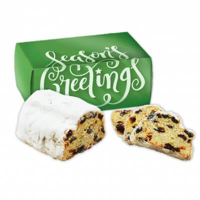 Super Mini Christstollen 80g im bedruckbaren Karton