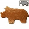 Gingerbread Blank - Rhinoceros, 12 cm, with design example