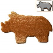 Rhino Gingerbread blank, 12cm