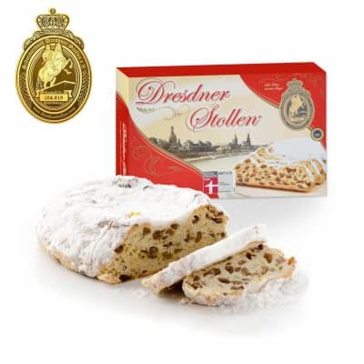 500g Original Dresdner Chrisstollen im Geschenkkarton