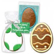 Easter Cookie Egg, about 12cm with advertising card