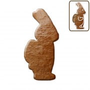 Easter cookie blank rabbit with backpack about 12 cm