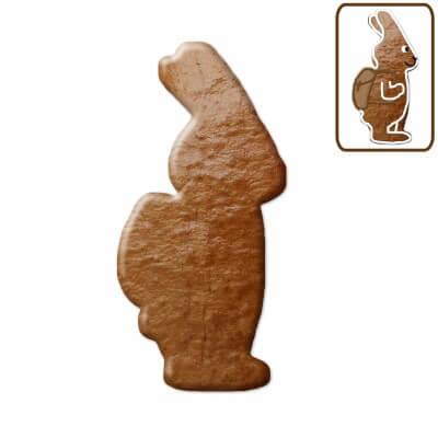 Ostergebäck Rohling Hase mit Rucksack ca. 12 cm