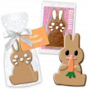 Happy Easter bunny about 12cm with greeting card