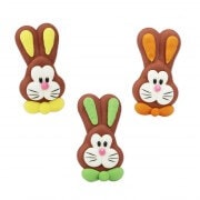 Candy decorations Easter bunny faces, 72 pieces