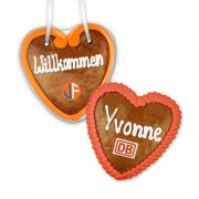 Gingerbread Hearts, 10cm - optional with Logo