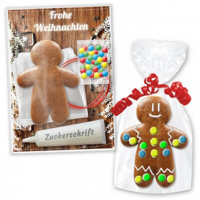 Bastelset Pfefferkuchenmann 12cm - Weihnachten Edition