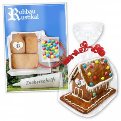 Mini gingerbread house craft set with promotional print