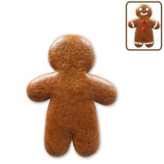Lebkuchenmann Rohling 7 cm mit Gestaltungsbeispiel