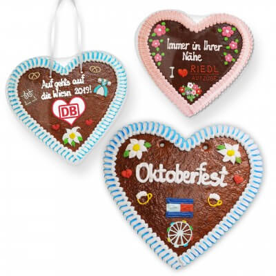 XXL gingerbread heart customizable with logo and text