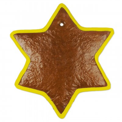 Gingerbreadstar blank with border, 20 cm