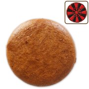 Lebkuchen Rohling Kreis 15 cm mit Gestaltungsbeispiel