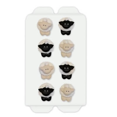 Sugar decor sheeps, 8-parts