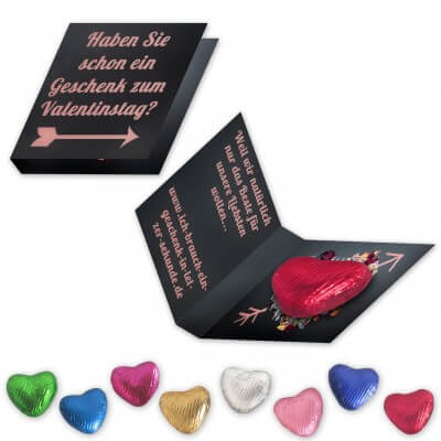 Chocolate Heart with promo card individual