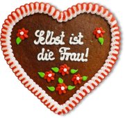 Selbst ist die Frau! - Lebkuchenherz 23cm