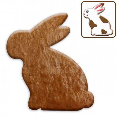 Sitting Easter bunny cookie blank, 15cm